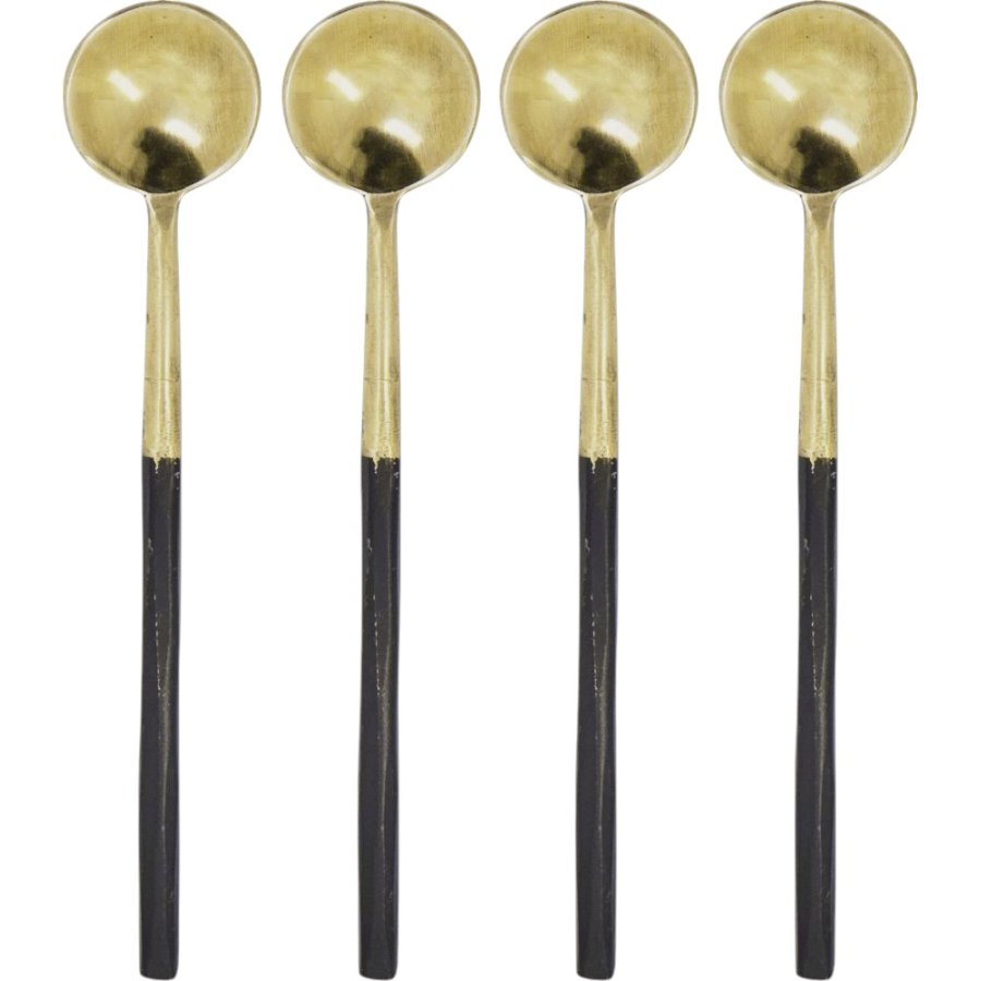 House Doctor Löffel 4er Set, Antikes Messing
