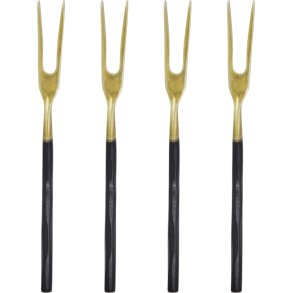 House Doctor Aufleg-Gabel 4er Set, Antikes Messing