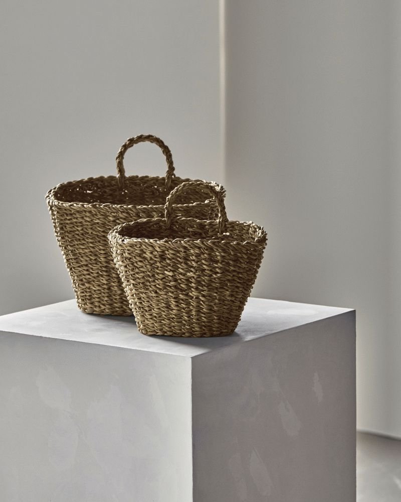 Meraki Oval Körbe 2er Set, Seegras