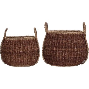 House Doctor Rangi Aufbewahrungskorb 2er Set, Braun