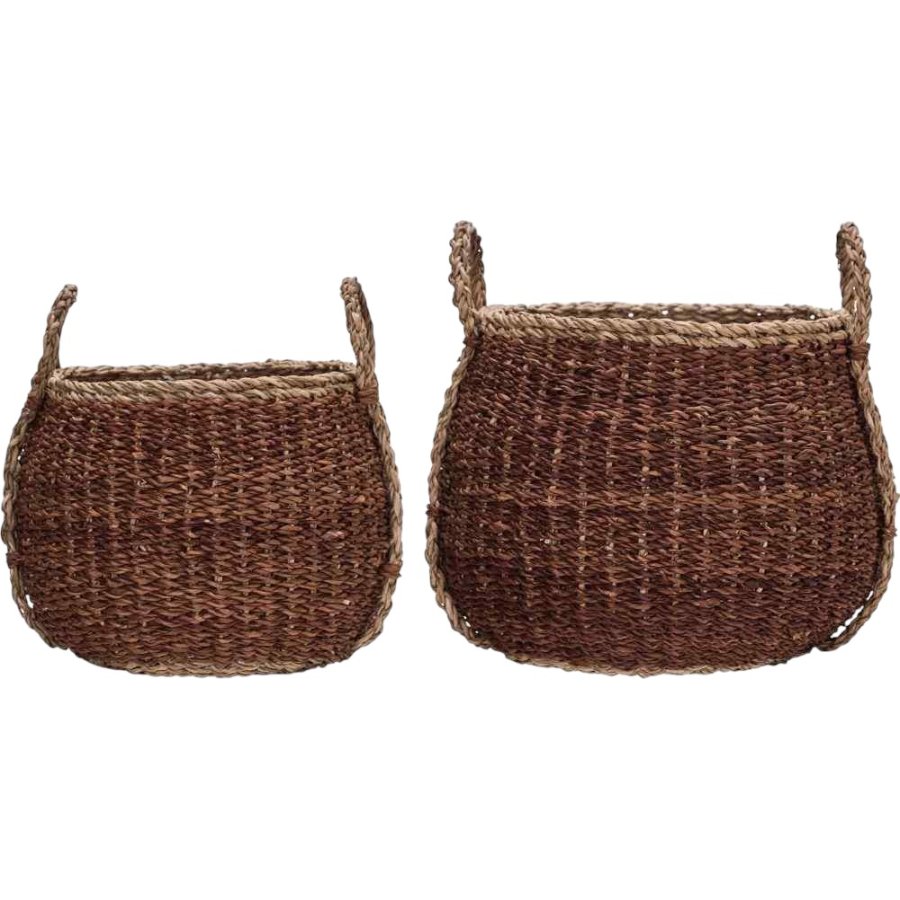 House Doctor Rangi Aufbewahrungskorb 2er Set, Braun
