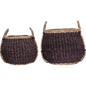 House Doctor Rangi Aufbewahrungskorb 2er Set, Pflaume