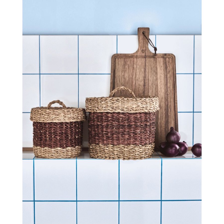 House Doctor Rangi Aufbewahrungskorb 2er Set, Braun