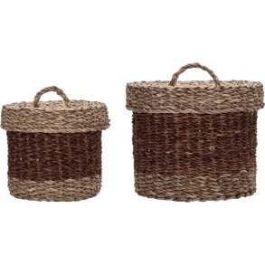House Doctor Rangi Aufbewahrungskorb 2er Set, Braun