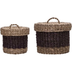 House Doctor Rangi Aufbewahrungskorb 2er Set, Pflaume