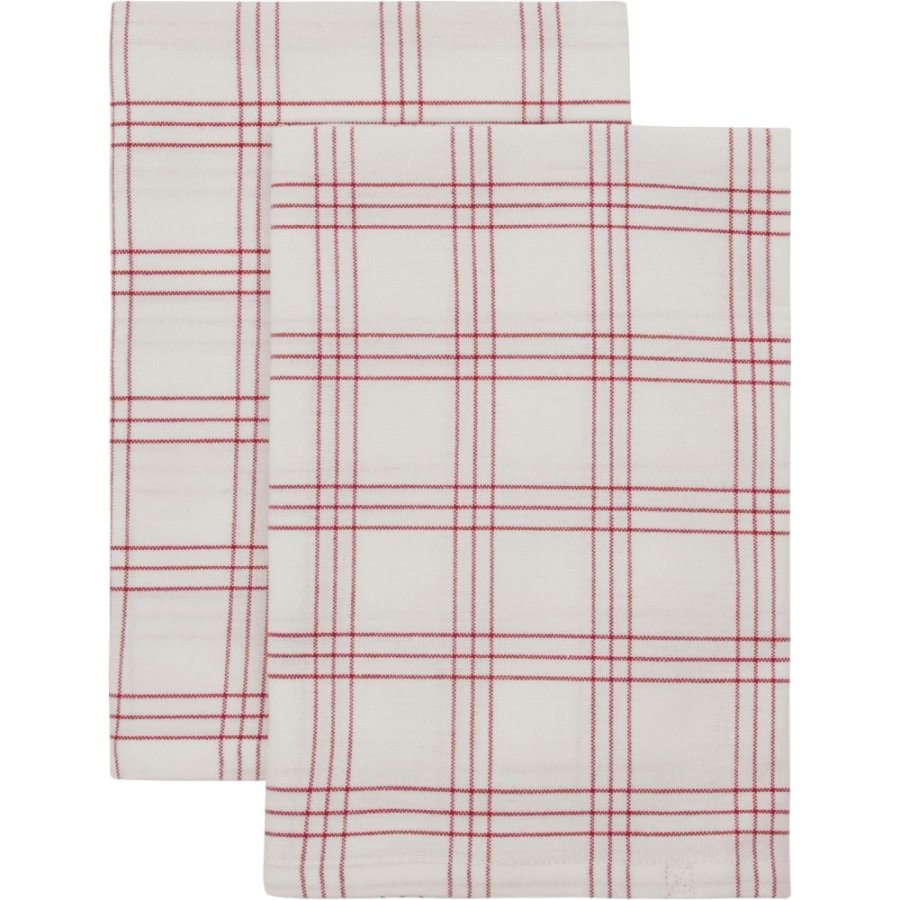 Nicolas Vahé Chef Geschirrtuch 2er Set 50x70 cm, Rot/Weiß