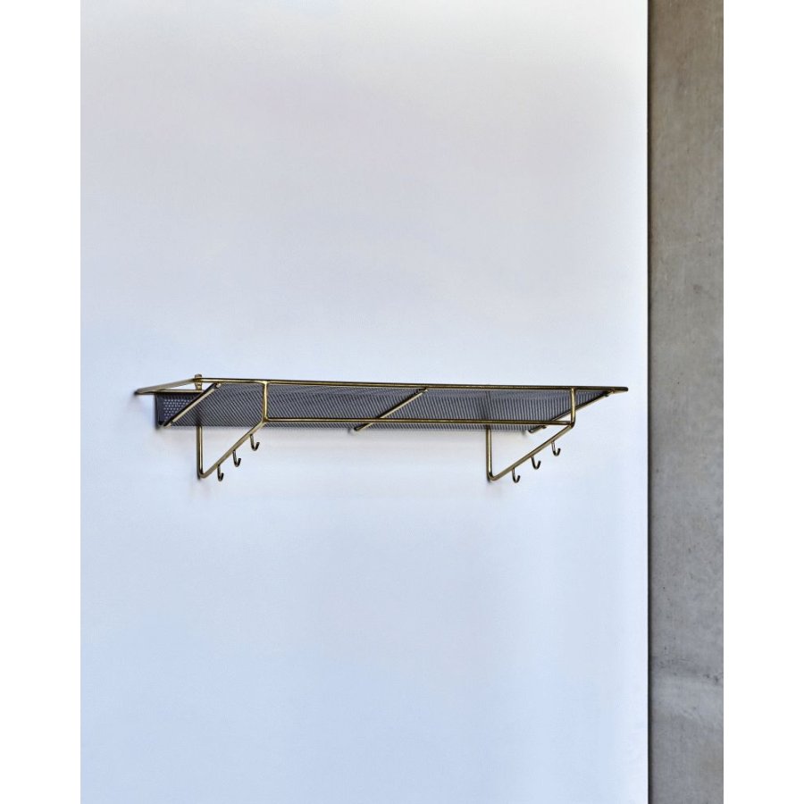House Doctor Wally Wandregale 80 cm, Antikes Messingfinish/Schwarz