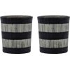 House Doctor Stripe Fyrfadsstage 2 stk. H9 cm, Sort/Rhvid