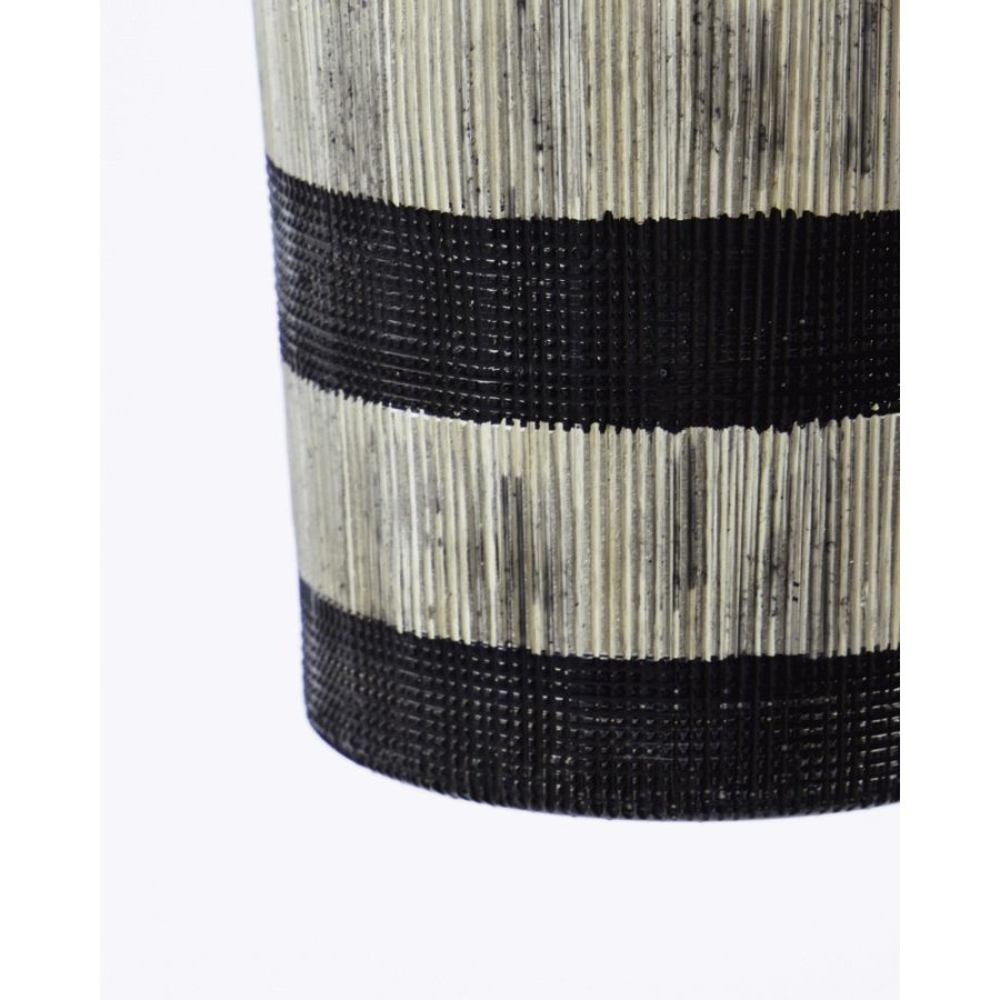 House Doctor Stripe Fyrfadsstage 2 stk. H9 cm, Sort/Rhvid