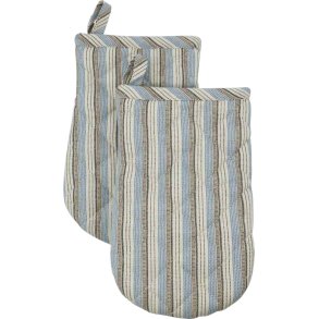House Doctor Chef Ofenhandschuh 2er Set, Blau/Sand