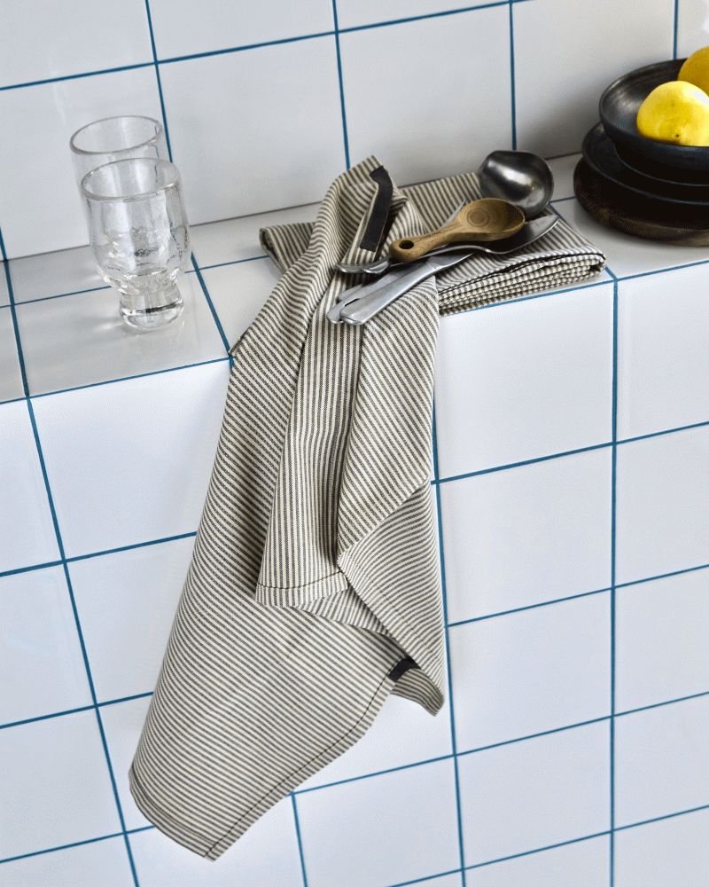 House Doctor Cook Geschirrtuch 3er Set 55x70 cm, Dunkelgrau