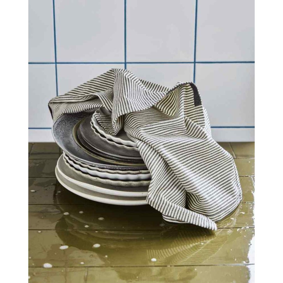 House Doctor Cook Geschirrtuch 3er Set 55x70 cm, Dunkelgrau