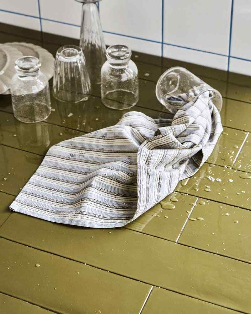 House Doctor Cook Geschirrtuch 3er Set 55x70 cm, Blau/Sand