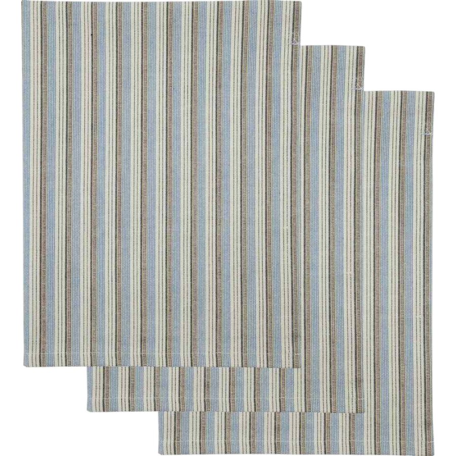 House Doctor Cook Geschirrtuch 3er Set 55x70 cm, Blau/Sand