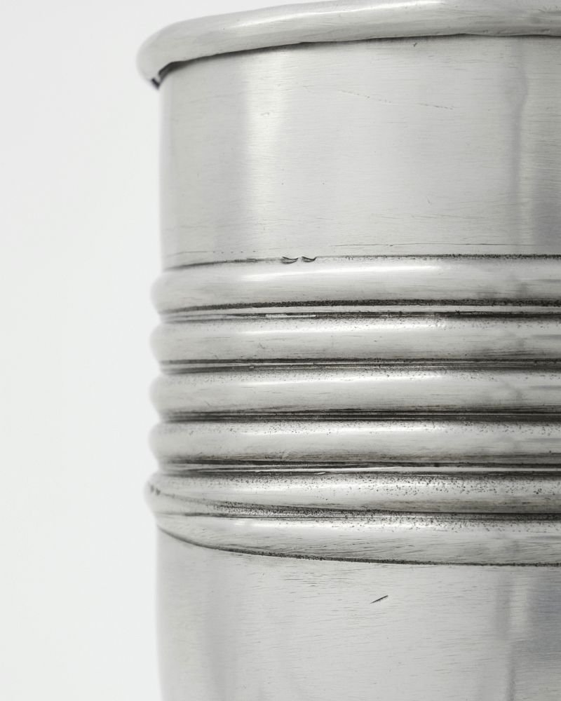 House Doctor Groove Pflanztopf 2er Set, Antikes Silberfinish