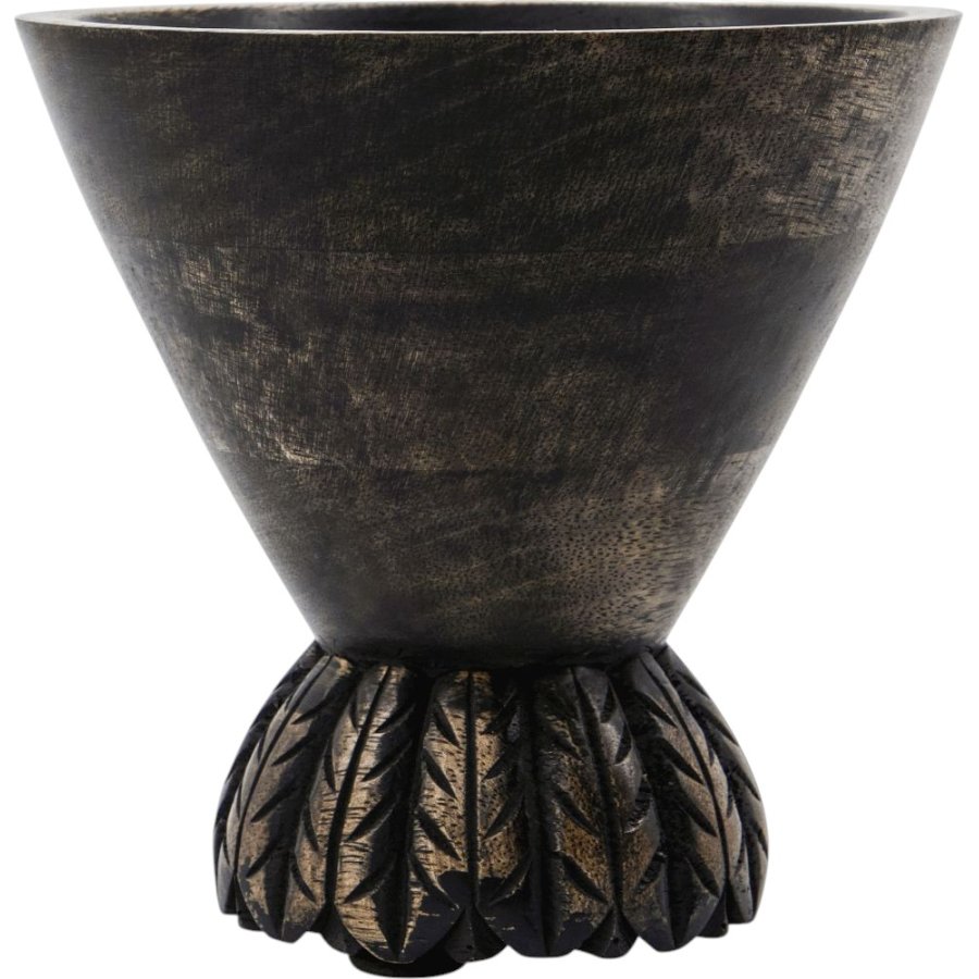 House Doctor Sani Blumentopf H15 cm, Schwarz