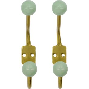 House Doctor Ball Wandhaken 2er Set 13 cm, Aqua