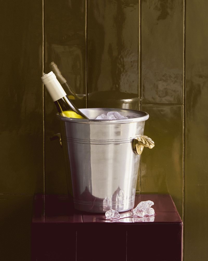 House Doctor Vind Weinkühler H20 cm, Antikes Silberfinish