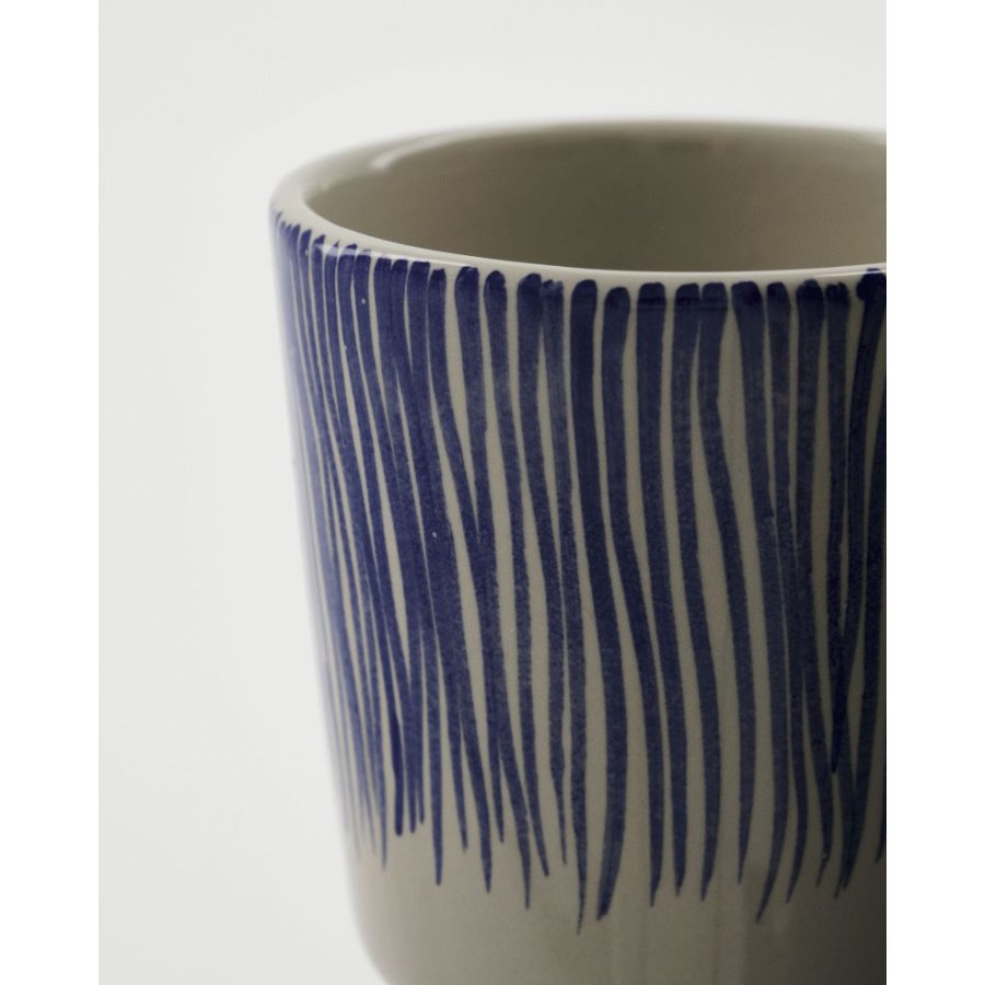 House Doctor Diva Becher 25 cl, Naturweiß/Blau