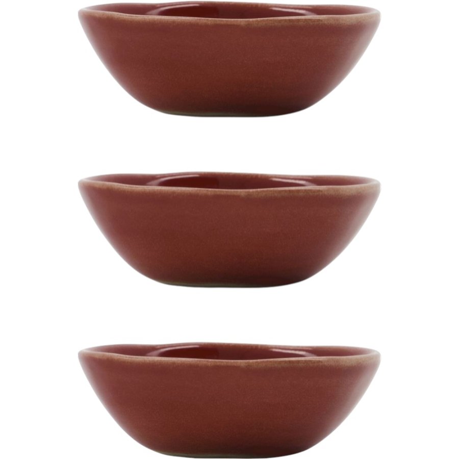 House Doctor Diva Schale 3er Set 8,5 cm, Rot