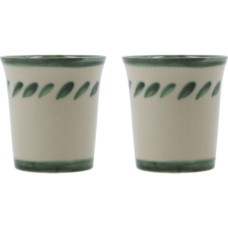 House Doctor Diva Becher 2er Set 25 cl, Grün