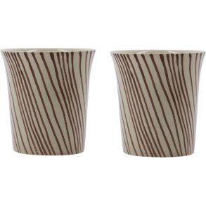 House Doctor Diva Becher 2er Set 25 cl, Braun