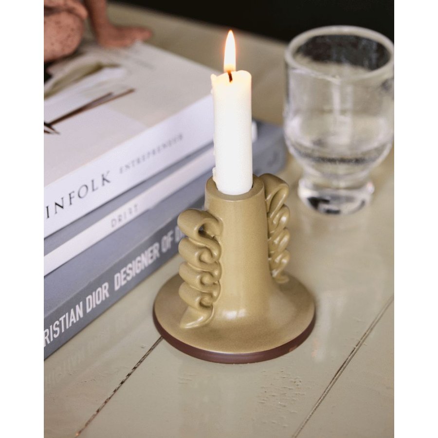House Doctor Diva Teelichthalter H9,5 cm, Sand