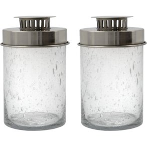 House Doctor Omay Laterne 2er Set H18 cm, Klar