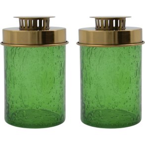 House Doctor Omay Laterne 2er Set H18 cm, Grn