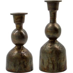 House Doctor Cast Kerzenhalter 2er Set, Antikes Messing