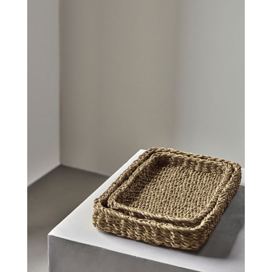 Meraki Trays Tablett 2er Set, Seegras