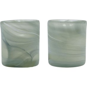 House Doctor Kae Teelichthalter 2er Set H8 cm, Grau