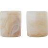 House Doctor Kae Teelichthalter 2er Set H8 cm, Beige