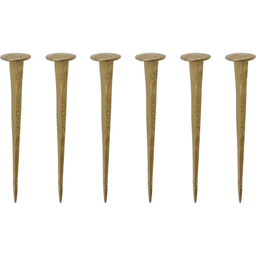 House Doctor Wall Kleiderhaken 6er Set 8 cm, Messingfinish