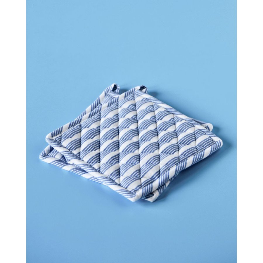 Nicolas Vahé Chef Topflappen 2er Set 22,5x22,5 cm, Blau