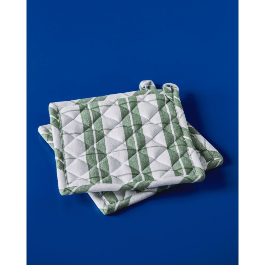 Nicolas Vahé Chef Topflappen 2er Set 22,5x22,5 cm, Grün
