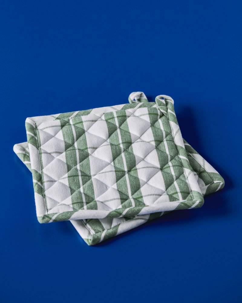 Nicolas Vahé Chef Topflappen 2er Set 22,5x22,5 cm, Grün