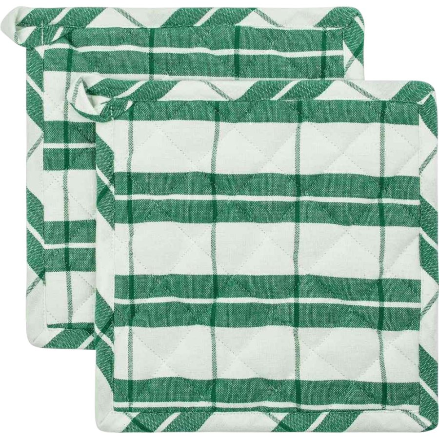 Nicolas Vahé Chef Topflappen 2er Set 22,5x22,5 cm, Grün