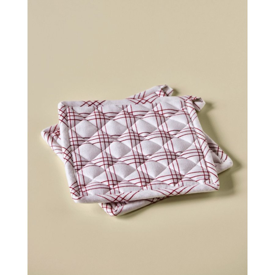 Nicolas Vahé Chef Topflappen 2er Set 22,5x22,5 cm, Rot