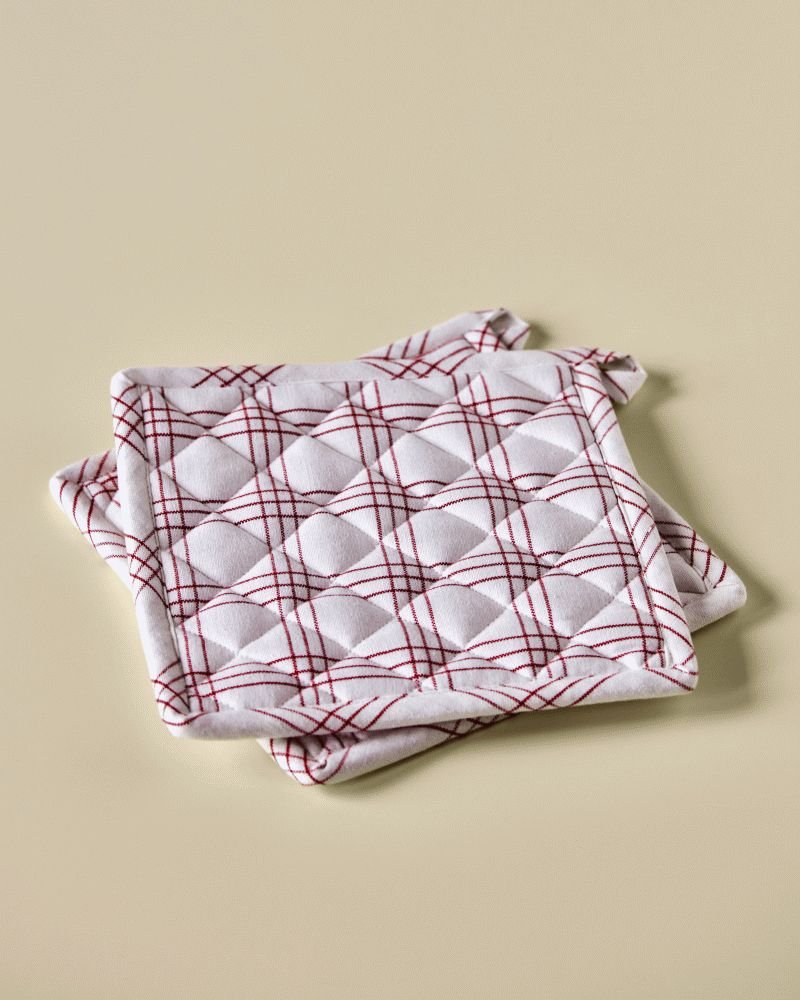 Nicolas Vahé Chef Topflappen 2er Set 22,5x22,5 cm, Rot