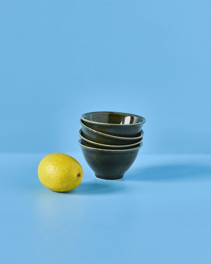 Nicolas Vahé Hala Schalen 4er Set 12 cm, Grün