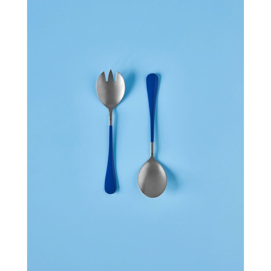 Nicolas Vahé Salatbesteck 2-teilig 20 cm, Blau