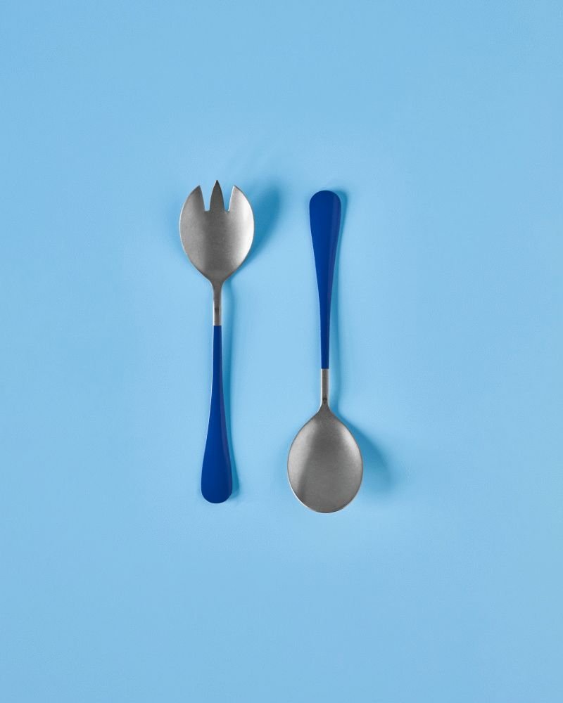 Nicolas Vahé Salatbesteck 2-teilig 20 cm, Blau