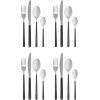 House Doctor Ox Besteckset 16-teilig, Schwarz/Silber