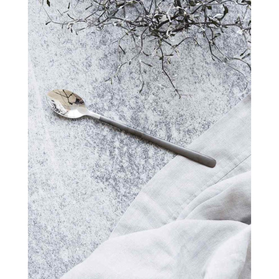 House Doctor Ox Löffel Lang 4er Set, Schwarz/Silber