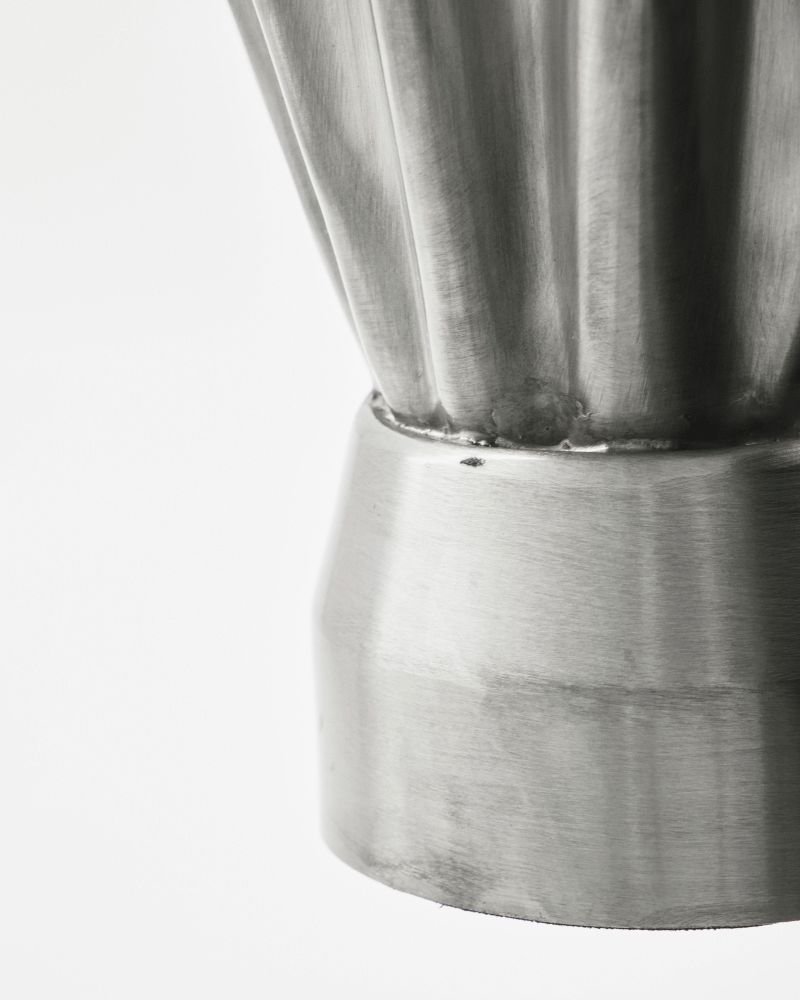 House Doctor Flood Vase H33 cm, Gebürstetes Silberfinish