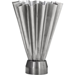 House Doctor Flood Vase H33 cm, Gebrstetes Silberfinish