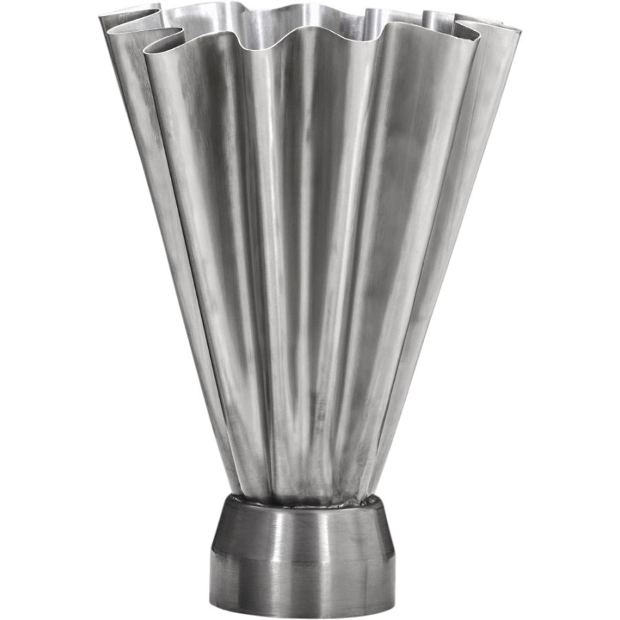House Doctor Flood Vase H33 cm, Gebürstetes Silberfinish