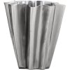 House Doctor Flood Vase H13 cm, Gebürstetes Silberfinish