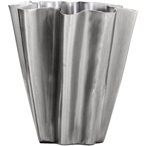 House Doctor Flood Vase H13 cm, Gebrstetes Silberfinish